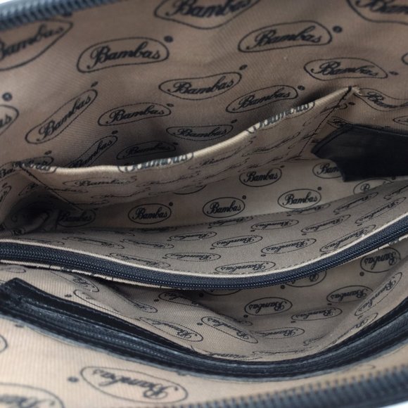 BAMBUS‎ Women's Brown Leather Art Double Strap Purse Shoulder Bag - Picture 9 of 16